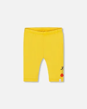 Organic Cotton Biker Leggings Yellow