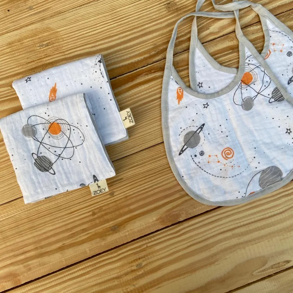 Outer Space Bibs & Napkins Combo