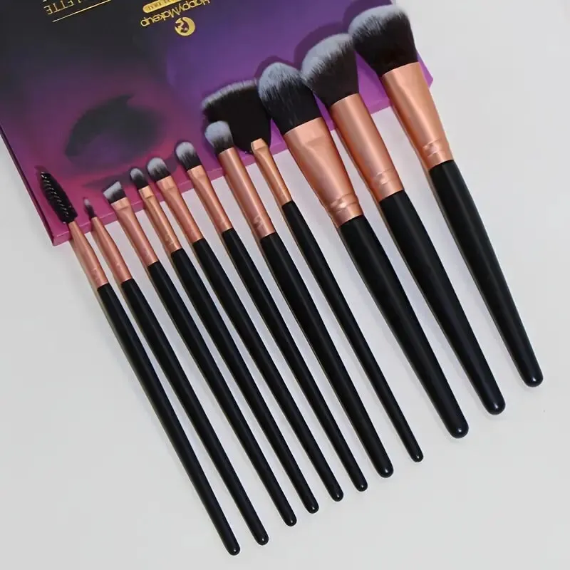 Premium Makeup Brush Set | For Makeup | Foundation | Blush | Eyeliner | Face Powder | 11 Piece Kit | Rose Gold