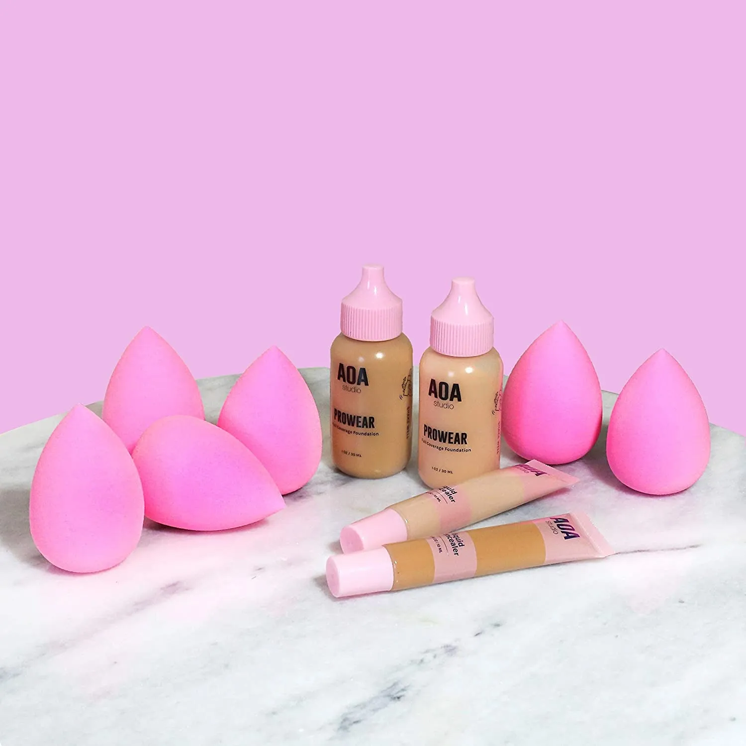 Set of6 Makeup Sponge Set Makeup Blender Latex Free and High-Definition