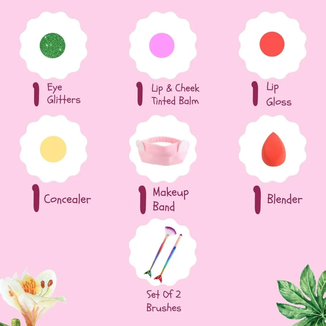 Whimsy Makeup Kit for kids, Preteen and Teen Girls | Girls safe Makeup | skin friendly Children Makeup Pink