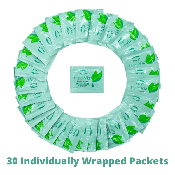 WHOLESALE MediViz Tea Tree Eyelid Wipes